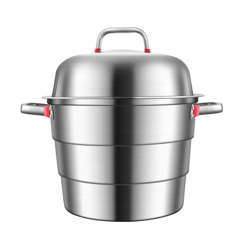 Kitchen Pot Manufacturer - OEM/ODM High Quality Stainless Steel Steamer Three-Layer with Lid