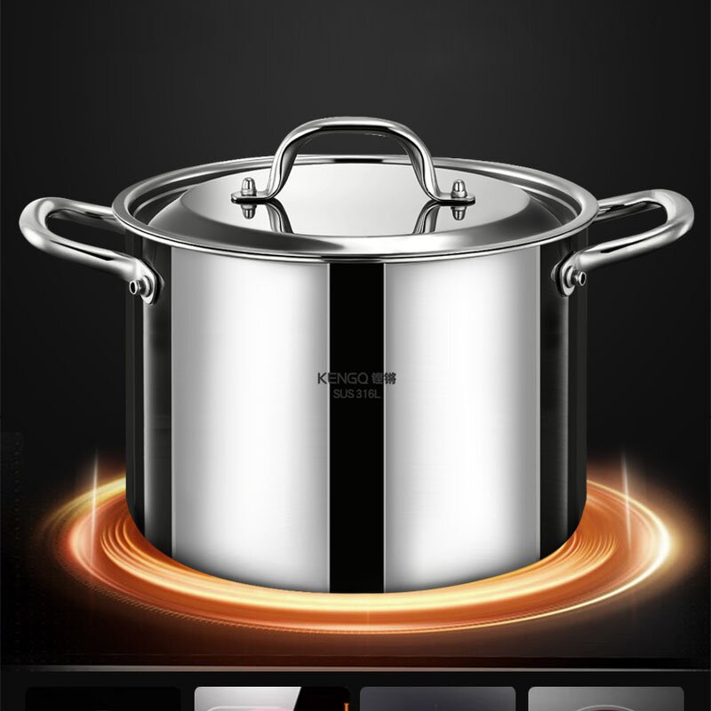 Stock Pot Factory - OEM/ODM Large Capacity Stainless Steel with Steel Cover Double Ears