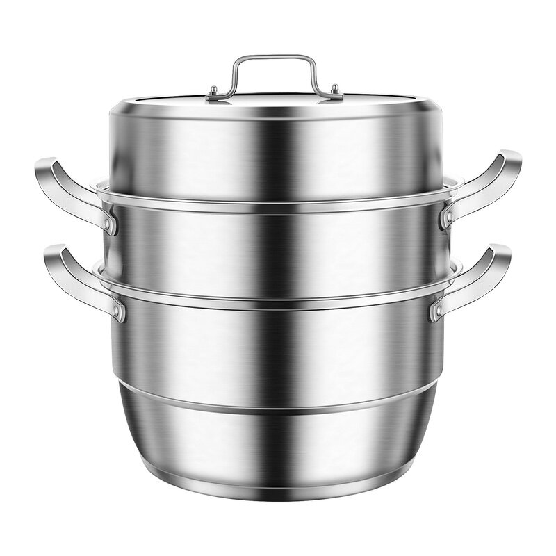 Cookware Set Factory - OEM/ODM Factory Direct Stainless Steel 3 Layers Steamer Pot