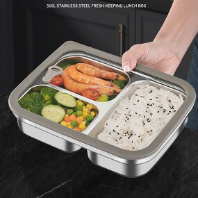 Lunch Box Manufacturer - OEM/ODM 316 Stainless Steel 1050ml 1600ml Portable Bento Tiffin