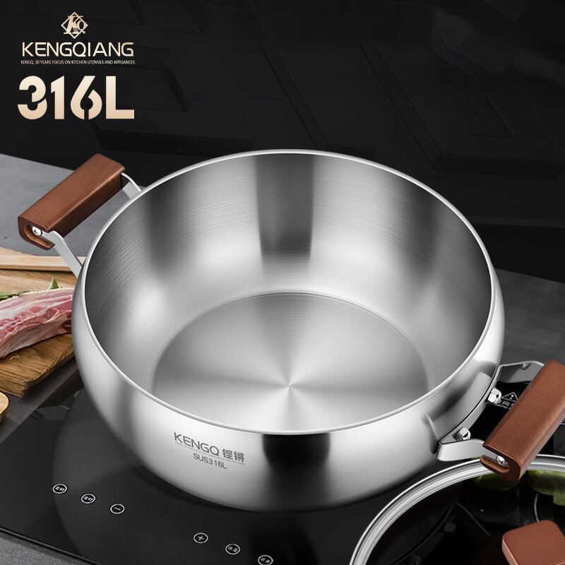 Frying Wok Manufacturer - OEM/ODM Double Ears Non Stick Wok with Glass Cover