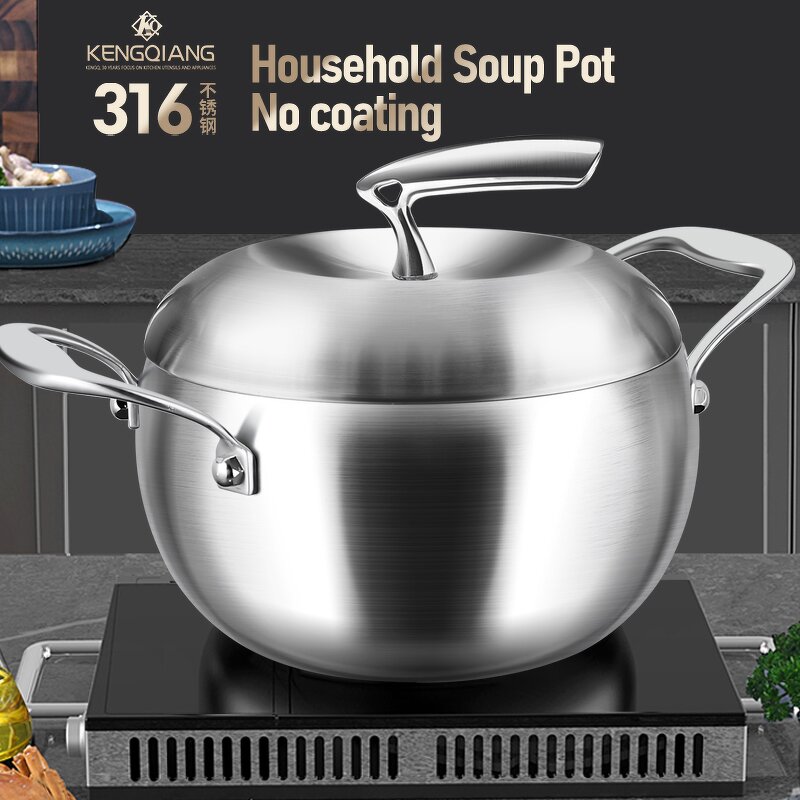 Soup Pot Manufacturer - OEM/ODM Household Thickened Stainless Steel Stock Pot for Induction