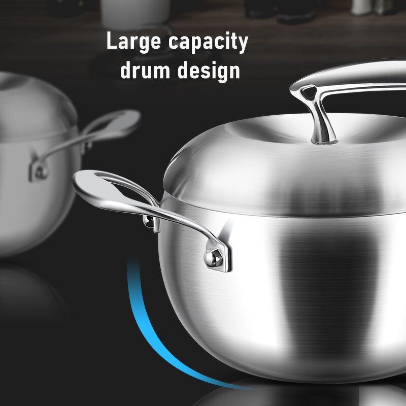 Soup Pot Manufacturer - OEM/ODM Household Thickened Stainless Steel Stock Pot for Induction