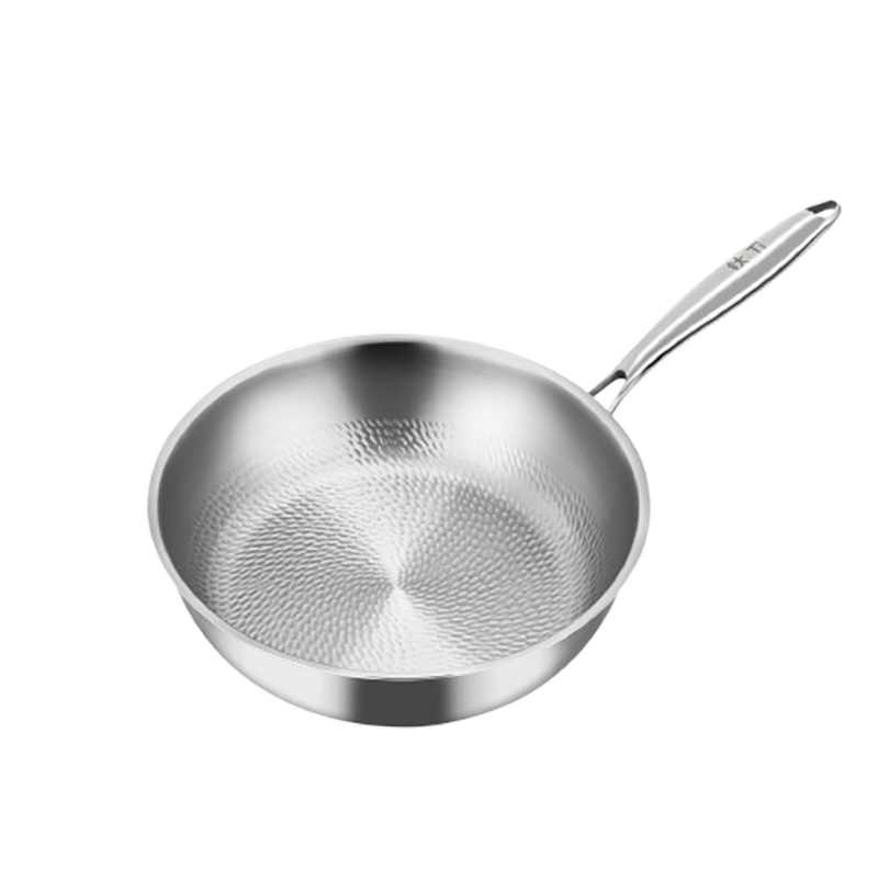 Frying Pan Factory - OEM/ODM 316 Stainless Steel Titanium Hammer Pattern Non Stick Skillet
