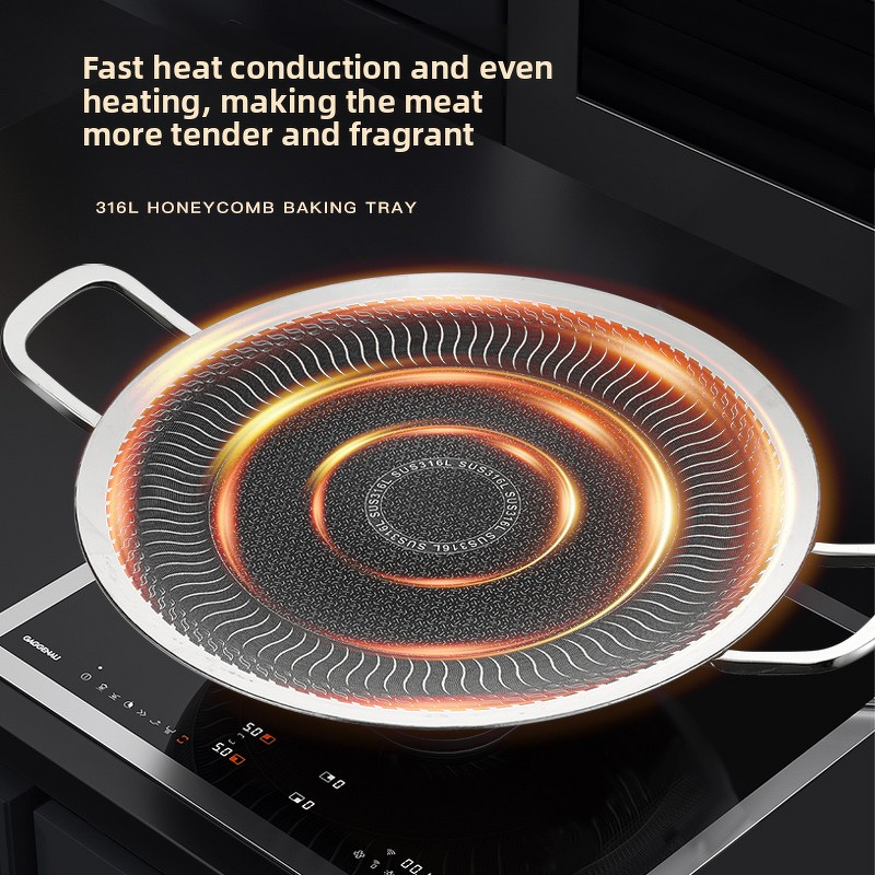 Roasting Pan Manufacturer - OEM/ODM Outdoor Camping 316 Stainless Steel Honeycomb Non-stick