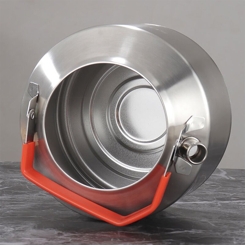 Camping Kettle Factory - OEM/ODM Portable 304 Stainless Steel 1/1.5/2L Whistling Kettle