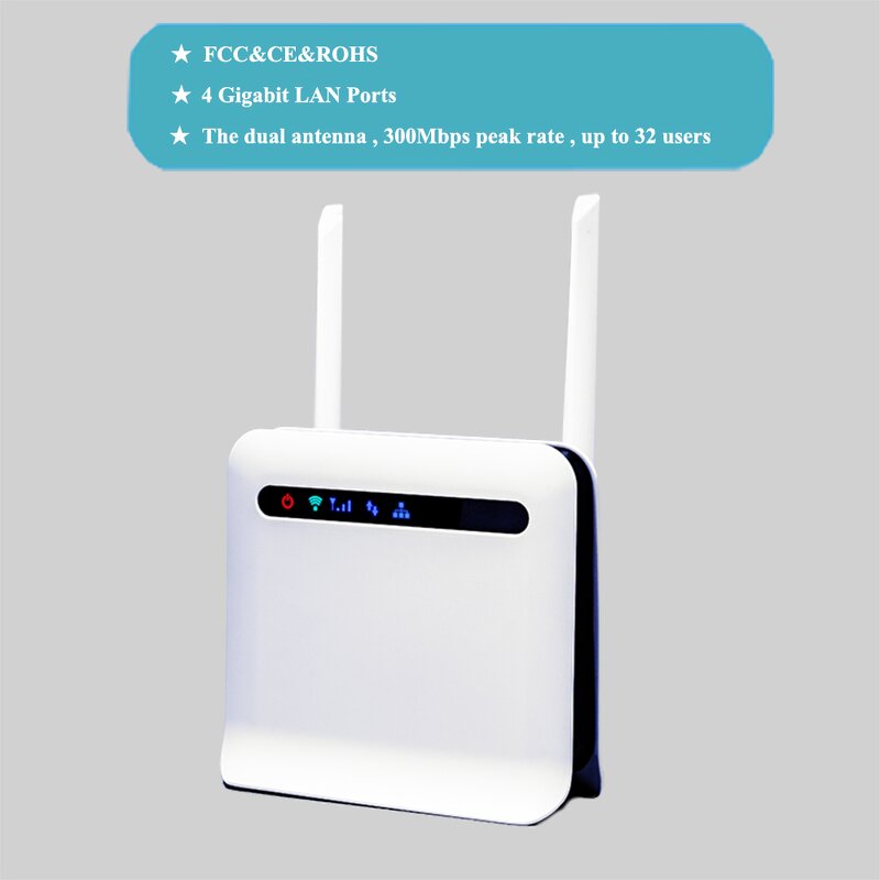 4G CPE Router Factory - OEM CP93 Mini 5200mah 300mbps External Antenna