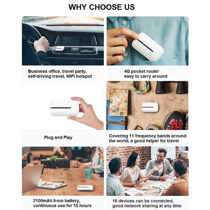 4G LTE Router Manufacturer - OEM Unlocked 2100mAh Portable E5576