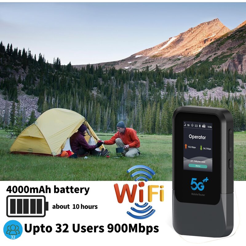 5G Modem Manufacturer - OEM UNISOC V510 VPN Portable 4000mAh WiFi6