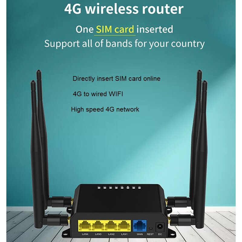 4G LTE Router Factory - OEM Enterprise QOS VPN Openwrt SMA Antennas