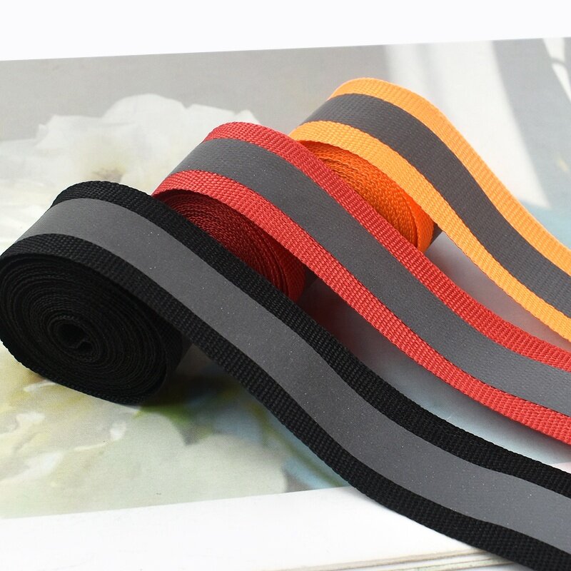 Reflective Tape Factory - OEM/ODM Polyester Traffic Warning Webbing Ribbon for Garment