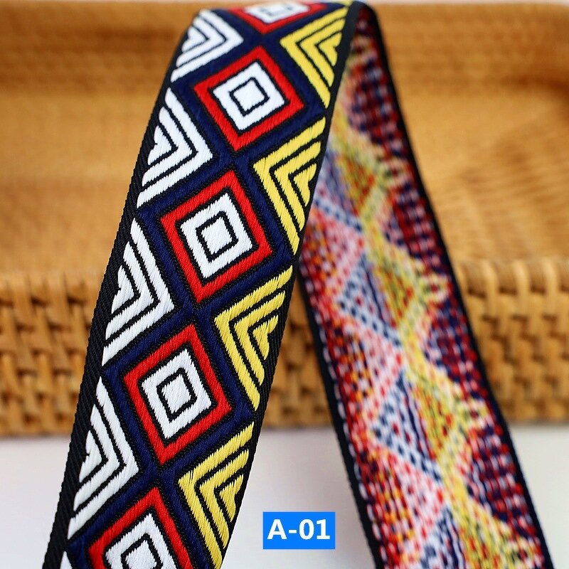 Webbing Tapes Factory - OEM/ODM Jacquard Embroidery Bag Strap Polyester 38mm