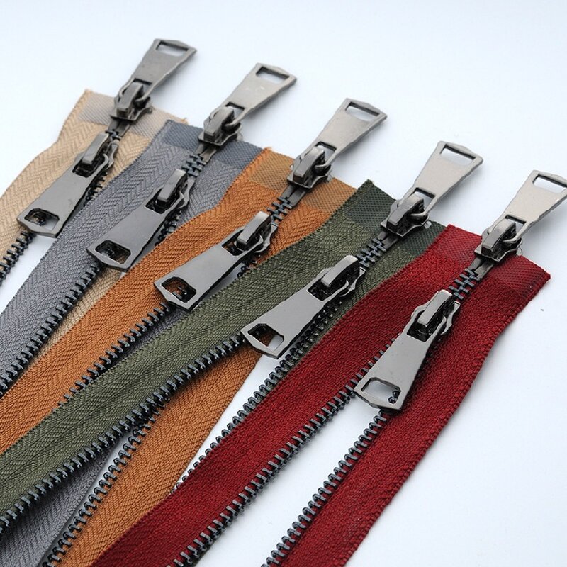 Open-End Zipper Factory - OEM/ODM 5# Double Pullers Metal Zipper for Clothing