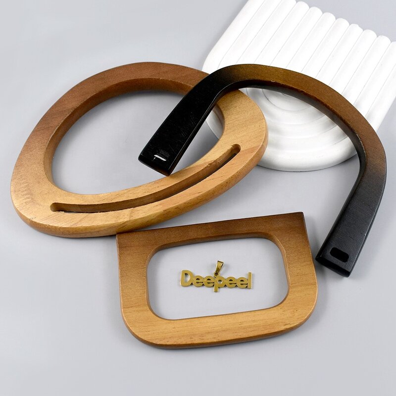 Solid Wood Handle Manufacturer - OEM/ODM Retro D Ring Frame DIY Hardware Accessories