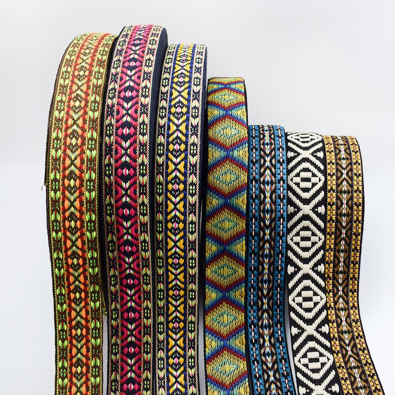 Webbing Manufacturer - OEM/ODM Ethnic Lace Ribbons Jacquard for Bag Straps