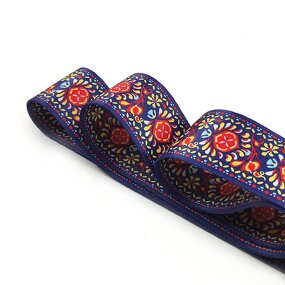 Webbing Ribbon Factory - OEM/ODM Garment Decorative Embroidered Ribbon Cotton 3.8/5cm