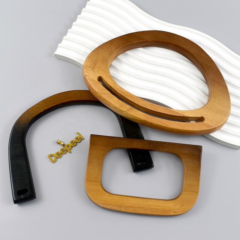 Solid Wood Handle Manufacturer - OEM/ODM Retro D Ring Frame DIY Hardware Accessories