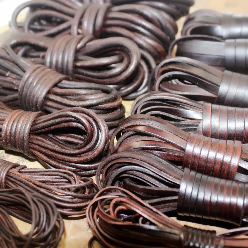 Leather Cord Factory - OEM/ODM DIY Braided Round Flat Rope Vintage Cowhide Cord
