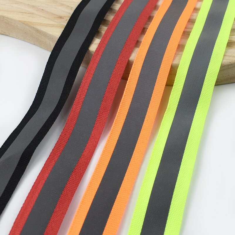 Reflective Tape Factory - OEM/ODM Polyester Traffic Warning Webbing Ribbon for Garment