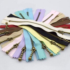 Zipper Factory - OEM/ODM Bronze Metal Close End Zippers for Clothing Bags