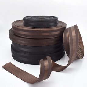 Webbing Material Manufacturer - OEM/ODM Black Polyester Nylon Seat Belt Webbing 25-38mm