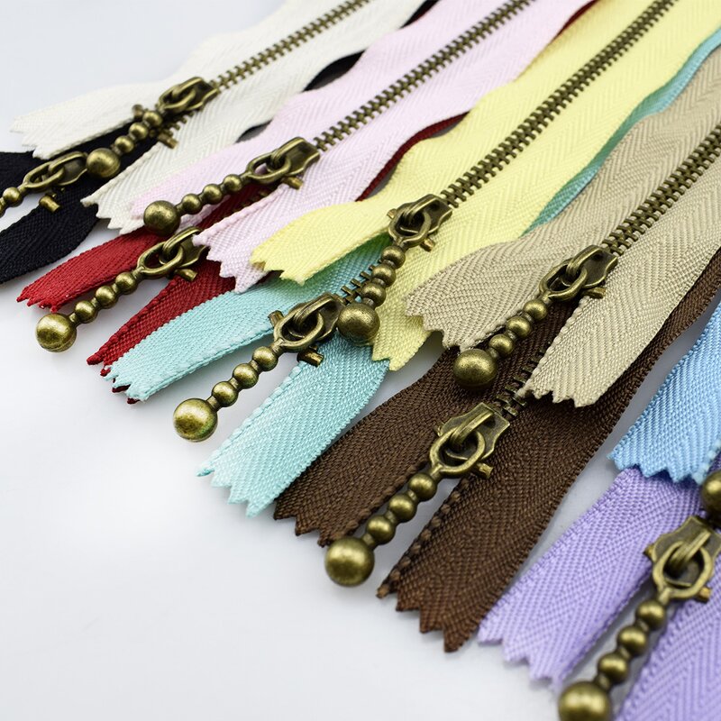 Zipper Factory - OEM/ODM Bronze Metal Close End Zippers for Clothing Bags