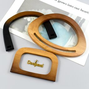 Solid Wood Handle Manufacturer - OEM/ODM Retro D Ring Frame DIY Hardware Accessories