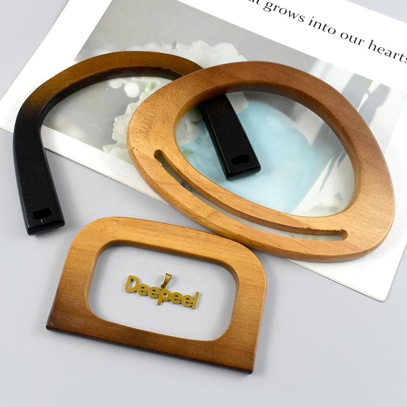 Solid Wood Handle Manufacturer - OEM/ODM Retro D Ring Frame DIY Hardware Accessories