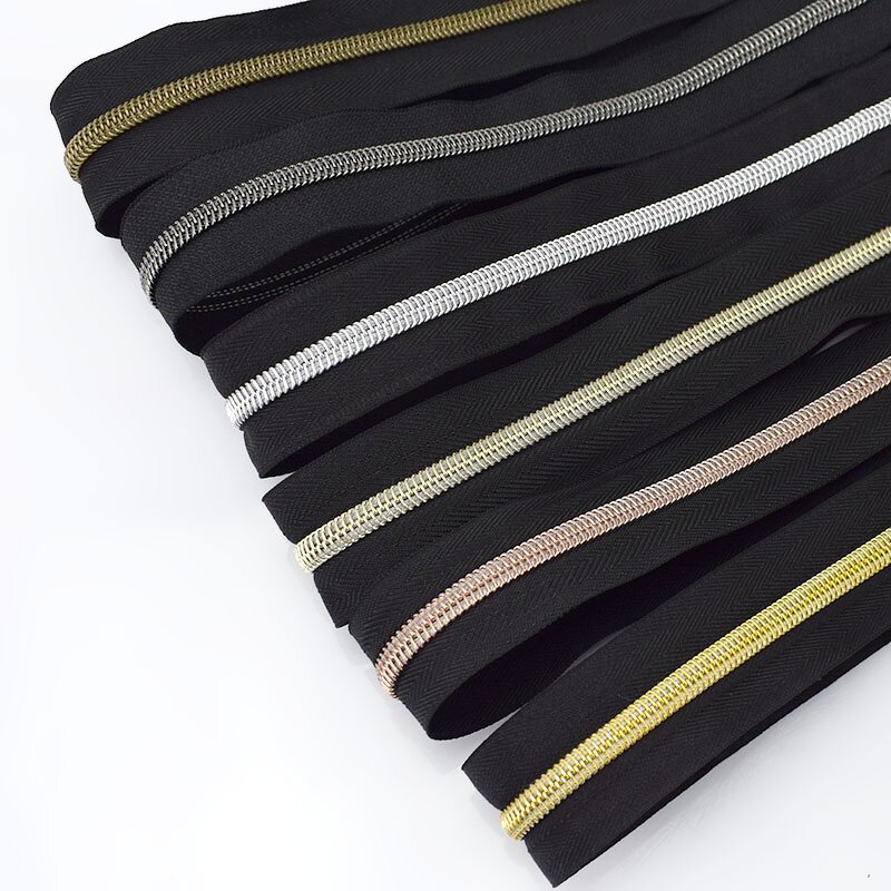 Zipper Factory - OEM/ODM Sewing Rainbow Rose Gold Teeth Nylon Zipper for Garment