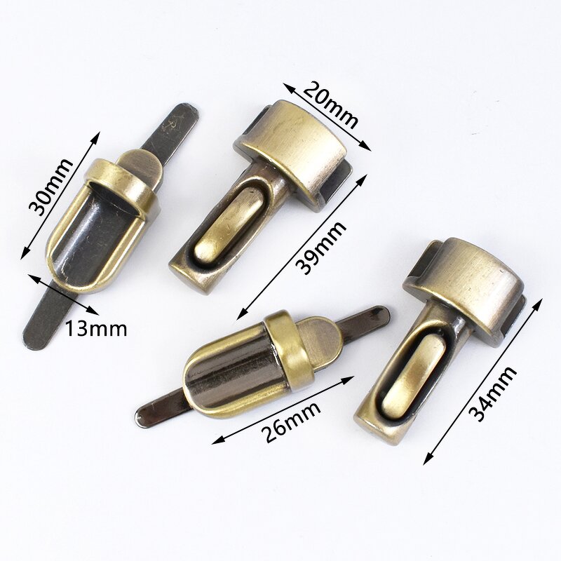 Purse Closure Factory - OEM/ODM Twist Turn Lock Replacement Mortise Lock 34/39mm