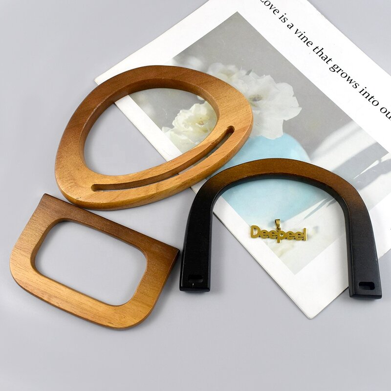 Solid Wood Handle Manufacturer - OEM/ODM Retro D Ring Frame DIY Hardware Accessories