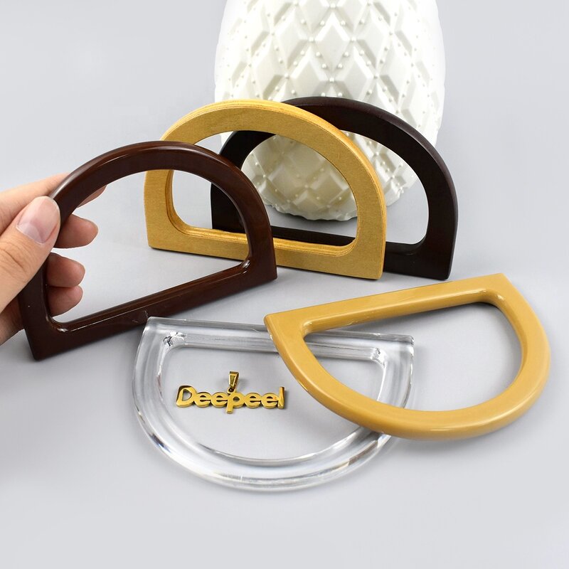 Bag Handles Manufacturer - OEM/ODM Round D-Ring Wood Plastic Purse Frame Hardware