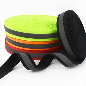Reflective Tape Factory - OEM/ODM Polyester Traffic Warning Webbing Ribbon for Garment