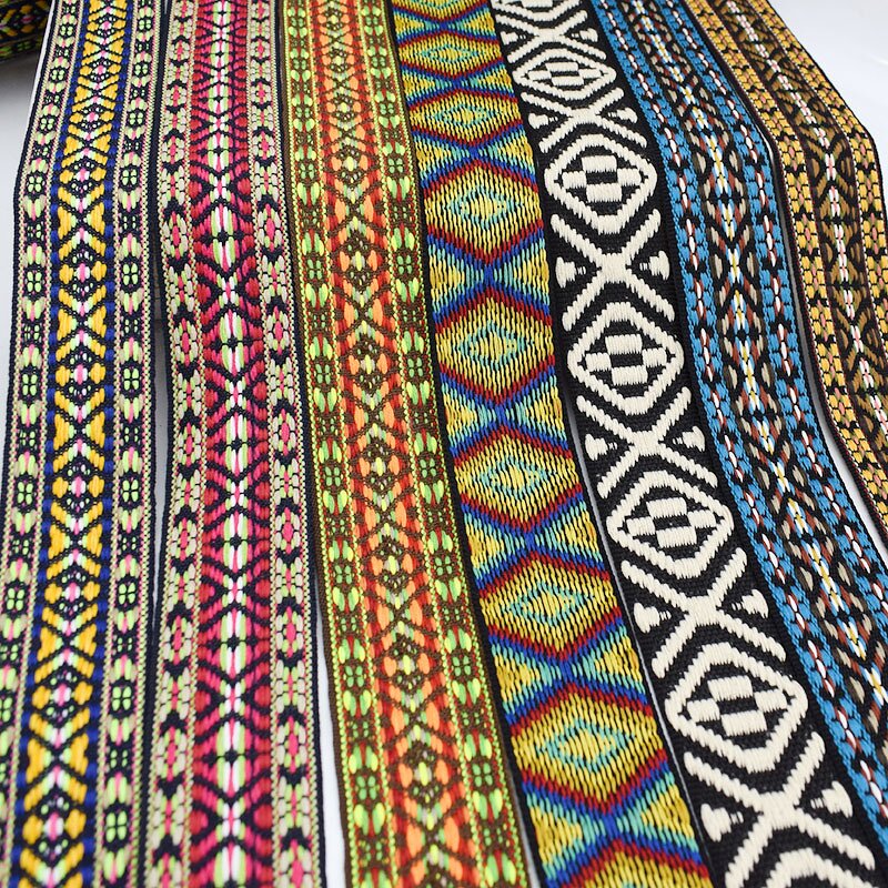 Webbing Manufacturer - OEM/ODM Ethnic Lace Ribbons Jacquard for Bag Straps