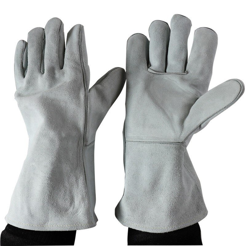 Leather Gloves Factory - OEM Custom Top Layer Cowhide Fire Resistant