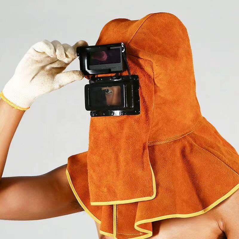 Welding Headwear Factory - OEM Automatic Dimming Cowhide Heat Resistant
