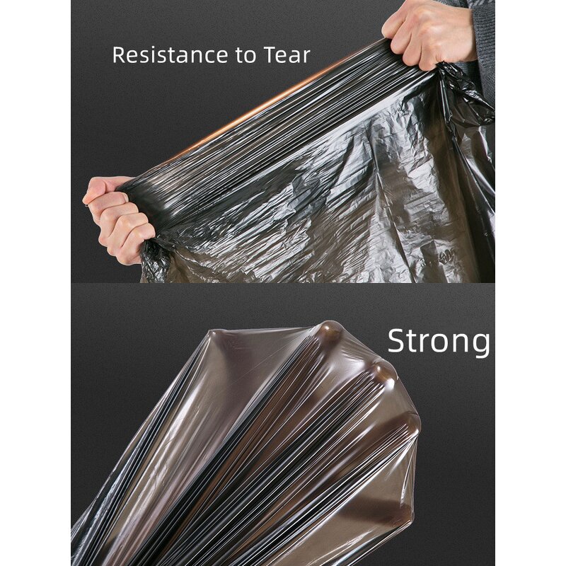 Trash Bags Manufacturer - OEM Large Flat Bottom Black LDPE HDPE Heavy-Duty