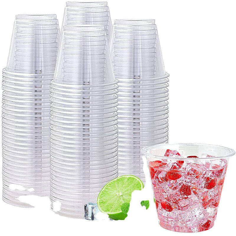 Plastic Cup Factory - OEM Food-grade Clear PET Disposable with Lid Straw