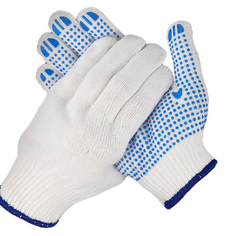 Safety Gloves Manufacturer - Wholesale Cotton Yarn with PVC Dots Knitted