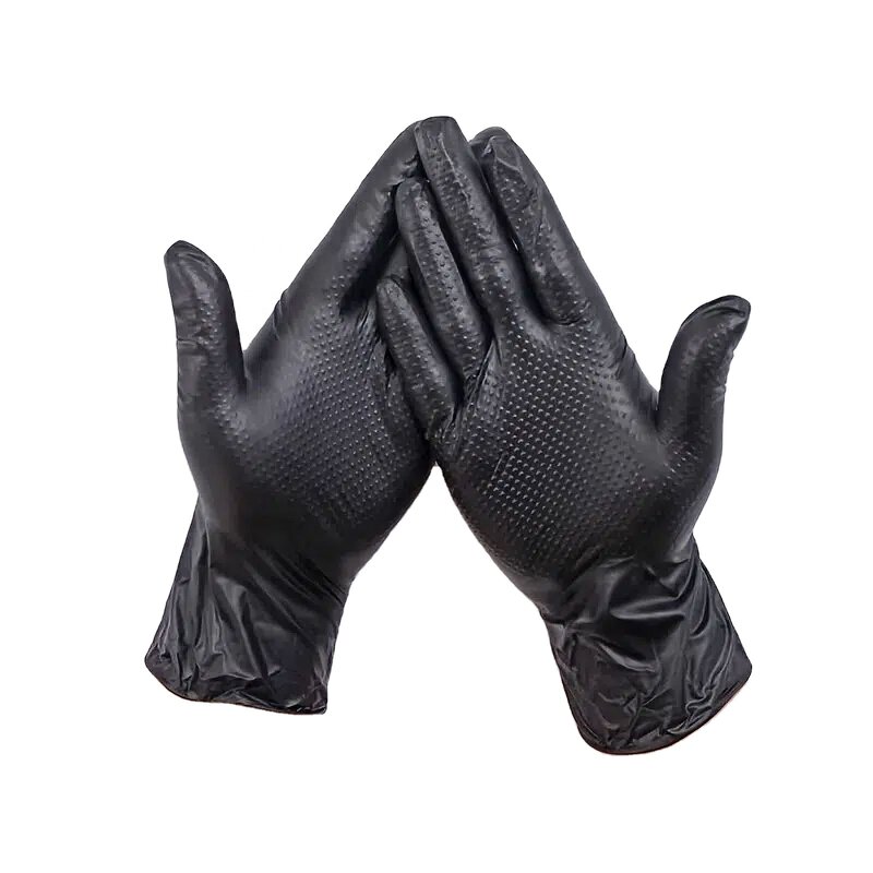 Nitrile Gloves Factory - OEM 10 Mil Heavy Duty Custom Logo Diamond Texture
