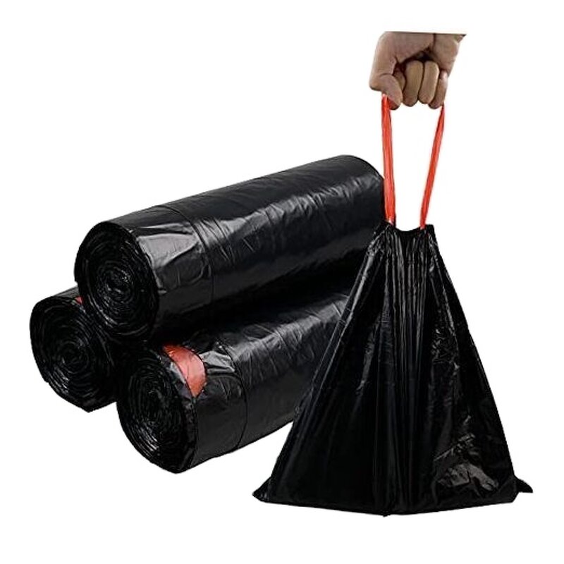 Garbage Bags Factory - OEM Custom Design Eco-Friendly PE Drawstring Large