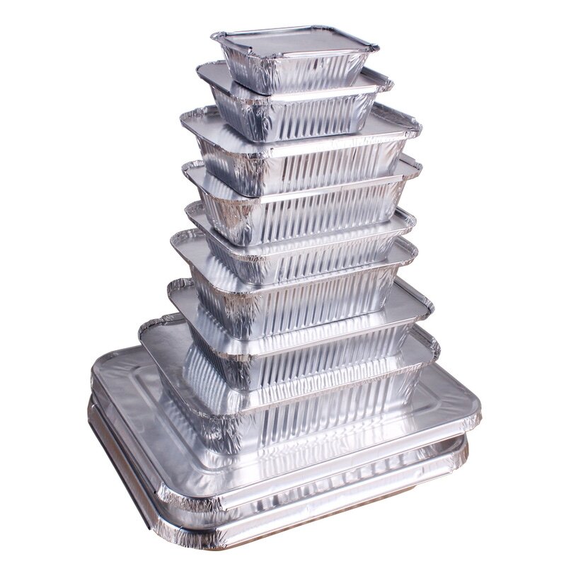 Aluminum Container Factory - OEM Logo Disposable Small Size Foil Food Tray