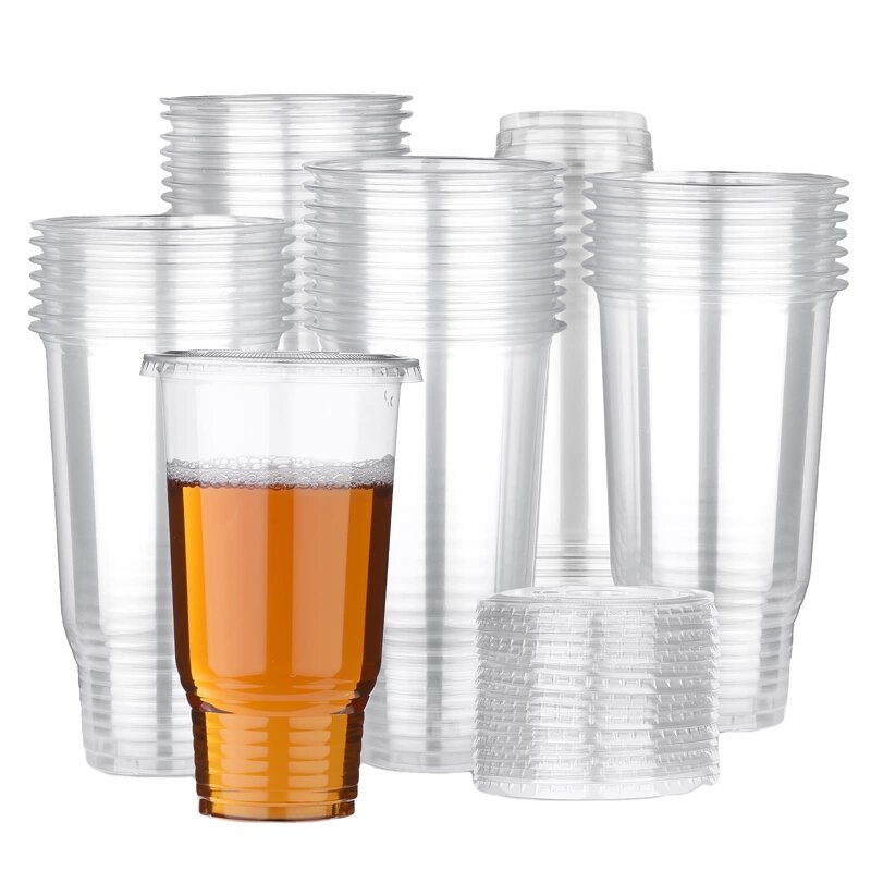 Plastic Cup Factory - OEM High Quality Food-grade Clear PET with Straw