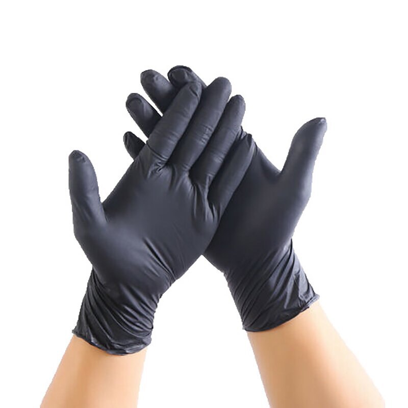 Nitrile Gloves Factory - OEM Food Grade Black Powder-Free Disposable