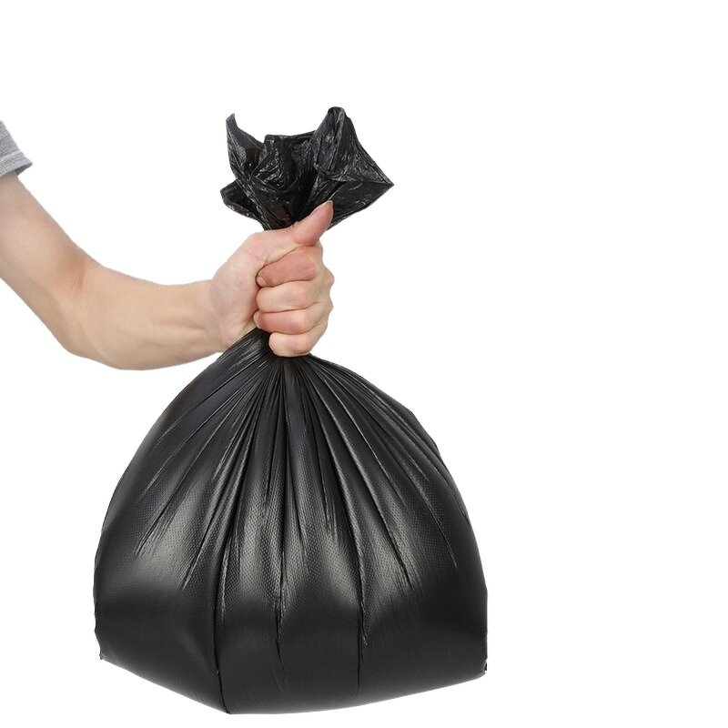 Trash Bags Factory - OEM Heavy-Duty Large Flat Bottom Black LDPE HDPE
