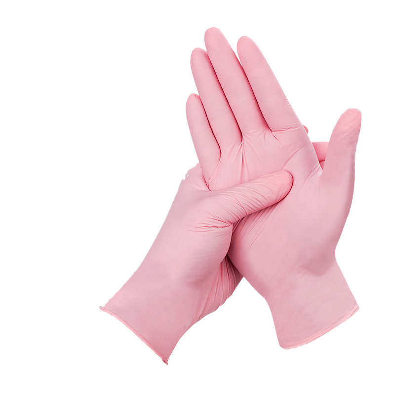 Nitrile Gloves Manufacturer - OEM 9 Inch Pink Powder Free for Salon