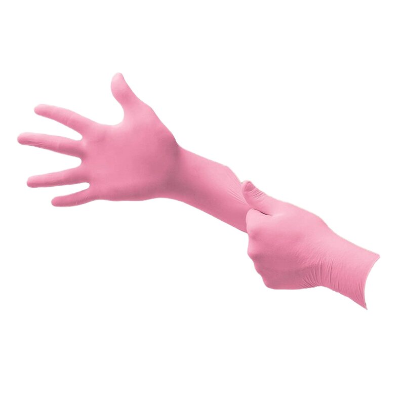 Nitrile Gloves Factory - Wholesale Pink 4mil 6mil 8mil Disposable for Beauty