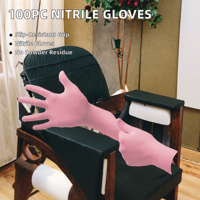 Nitrile Gloves Factory - Wholesale Pink 4mil 6mil 8mil Disposable for Beauty