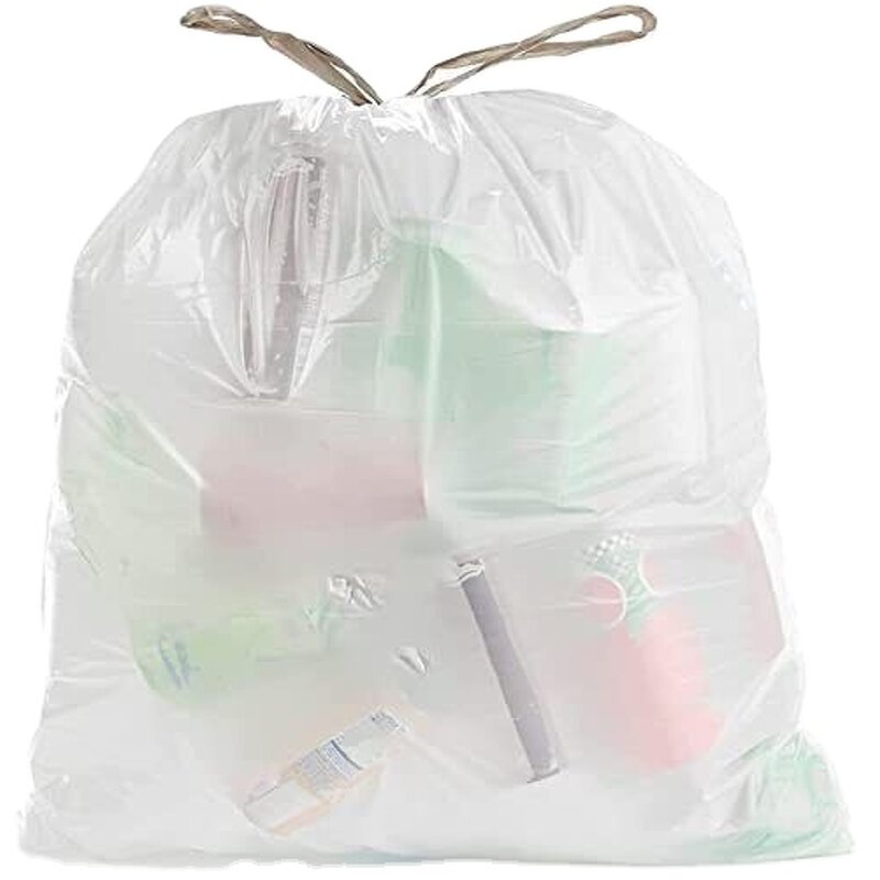Garbage Bags Factory - OEM Perforated Drawstring White HDPE LDPE Kitchen