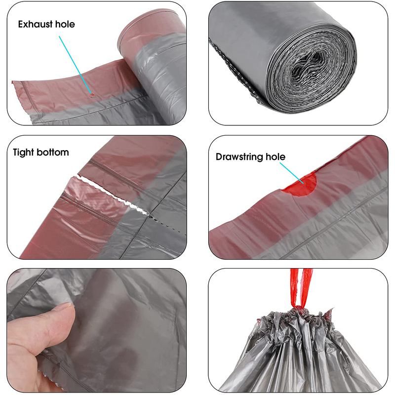 Garbage Bags Manufacturer - OEM Durable Drawstring HDPE LDPE Leak Proof